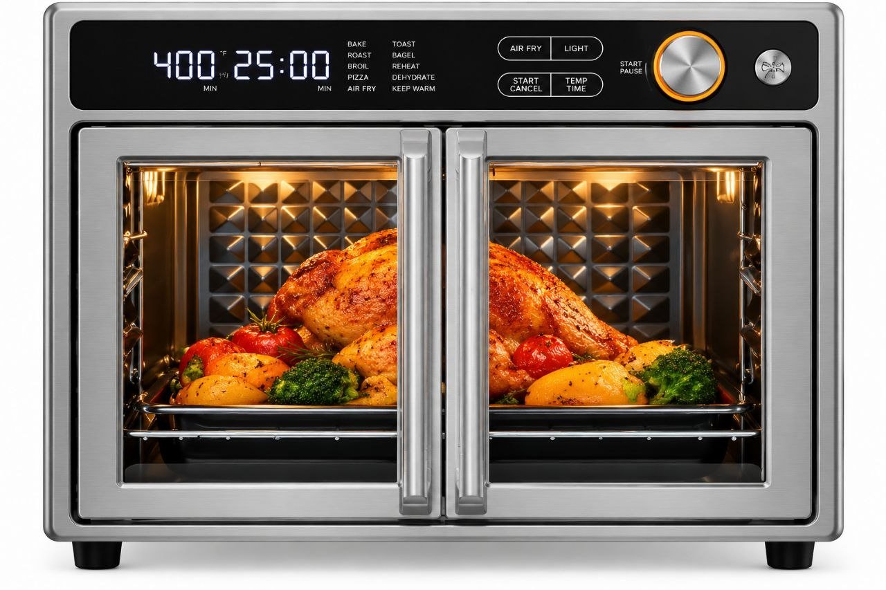 Horno tostador y freidora de aire Midea Flexify Pro10+4,26.4 cuartos, acero inoxidable. (copia)